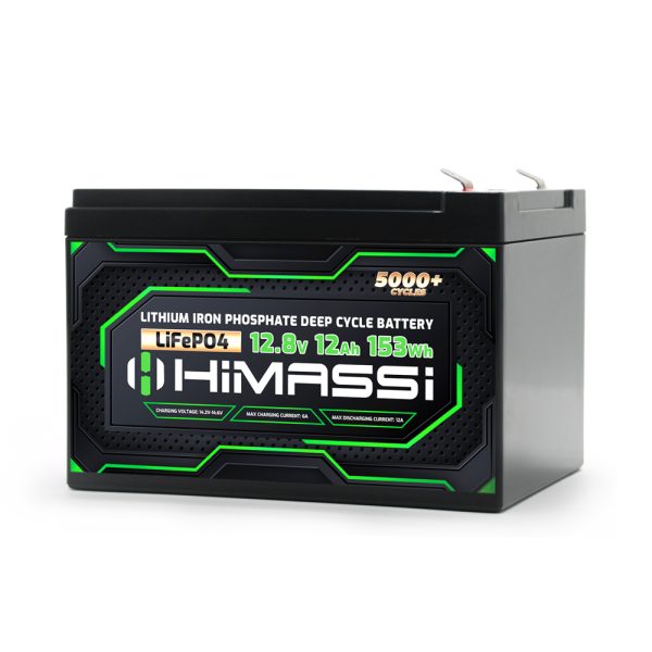 HiMASSi 12V 12Ah LiFePO4 Battery : H12-12V - Image 2