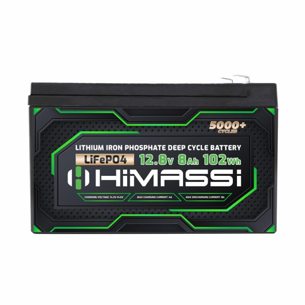 HiMASSi 12V 8Ah LiFePO4 Battery : H8-12V - Image 3