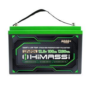 HiMASSi 12V 100Ah LiFePO4 Battery : H100-12V