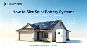 How to size a solar battery system practical guide cover, with Australian residential rooftop solar and home battery storage